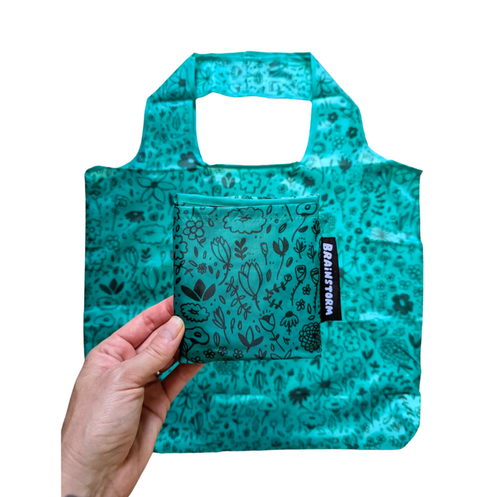Flowerbed Green Reusable Tote