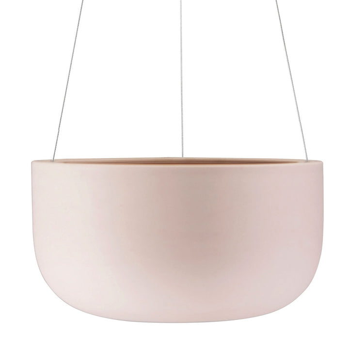 Raw Earth Hanging Planter - Rock Salt Pink