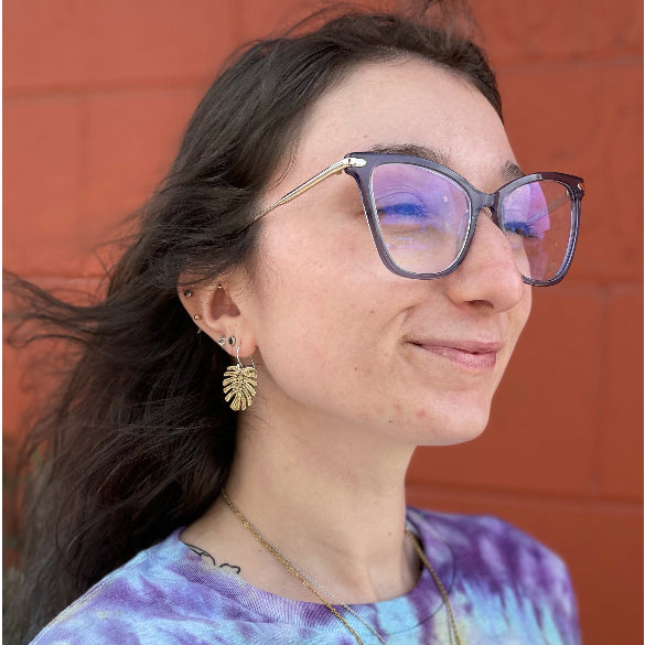 Tiny Monstera Leaf Earring