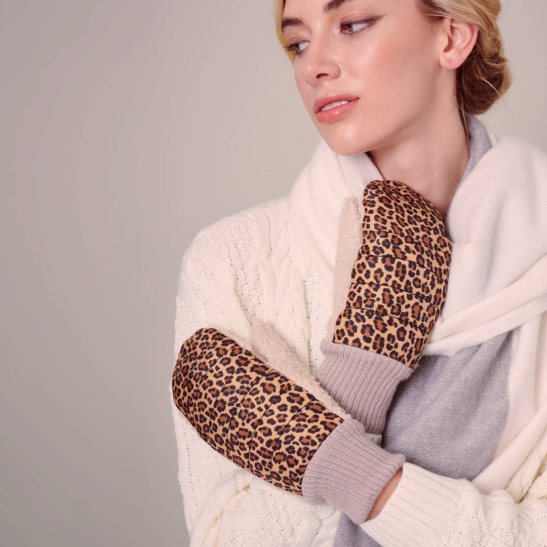 Leopard Print Seritte Mittens