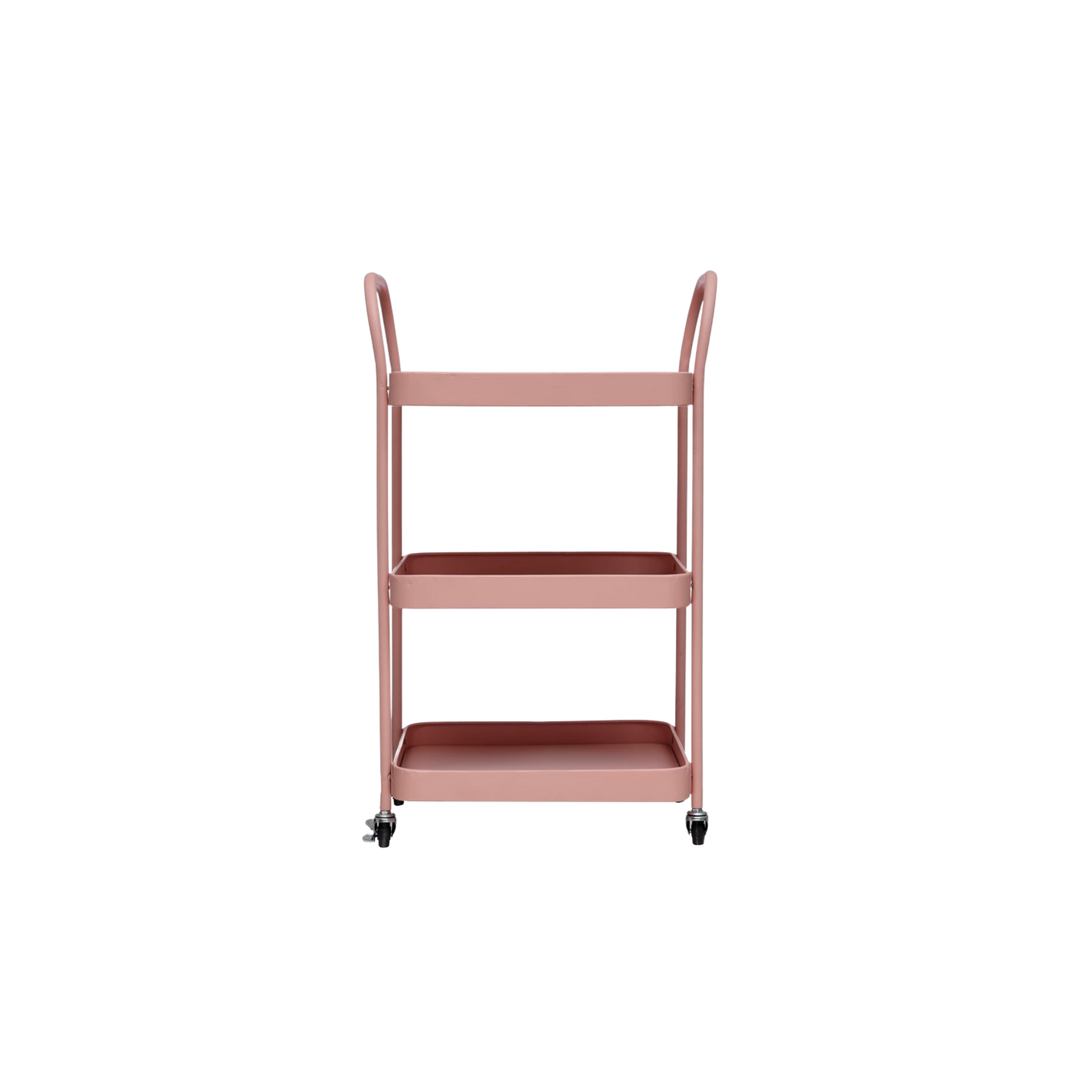 Metal 3-Tier Bar Cart on Casters