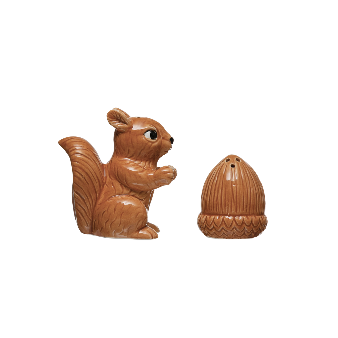 Squirrel and Acorn Salt and Pepper Shakers