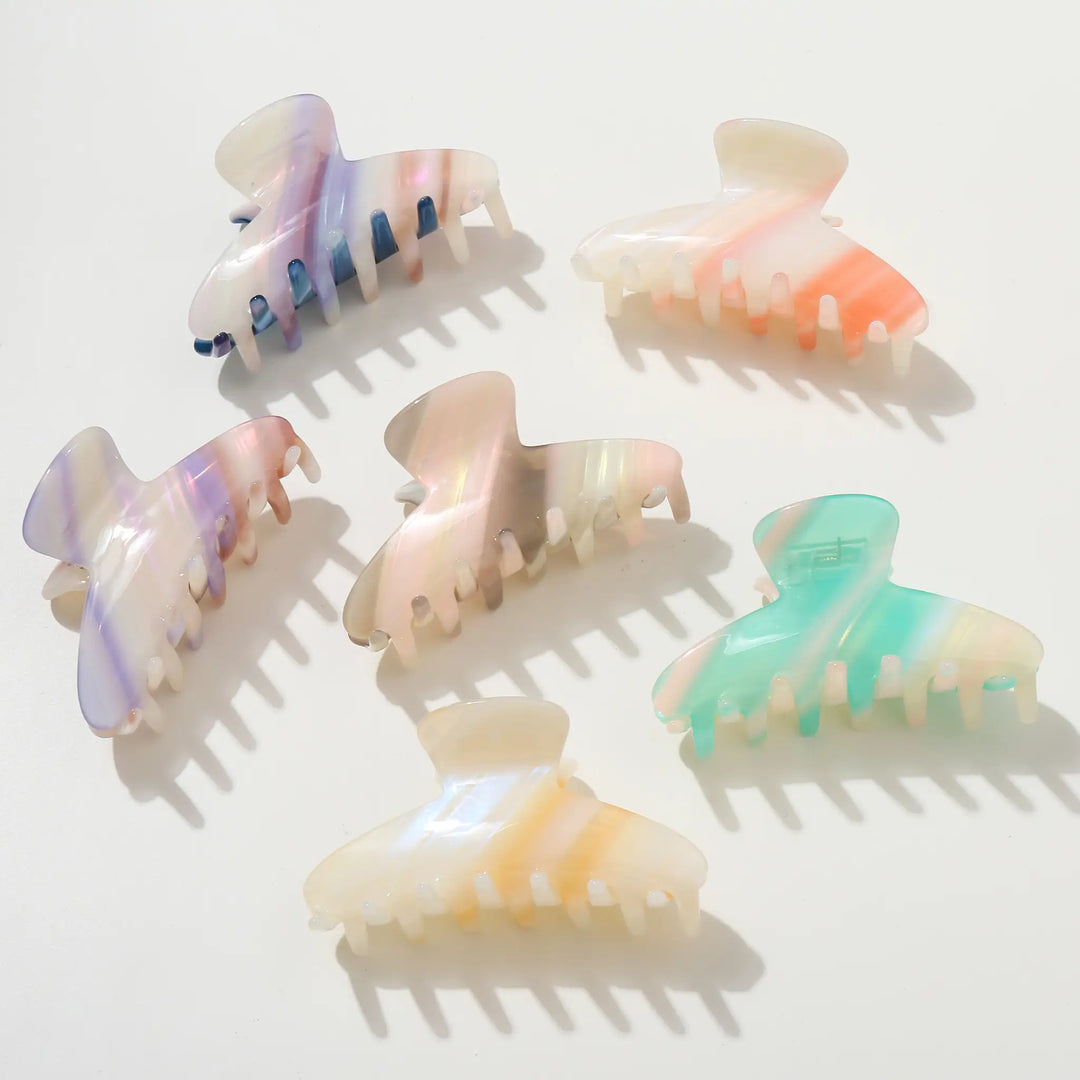 Ariel Claw Clip Medium Round Colorful Hair Clip (3.5 inch)