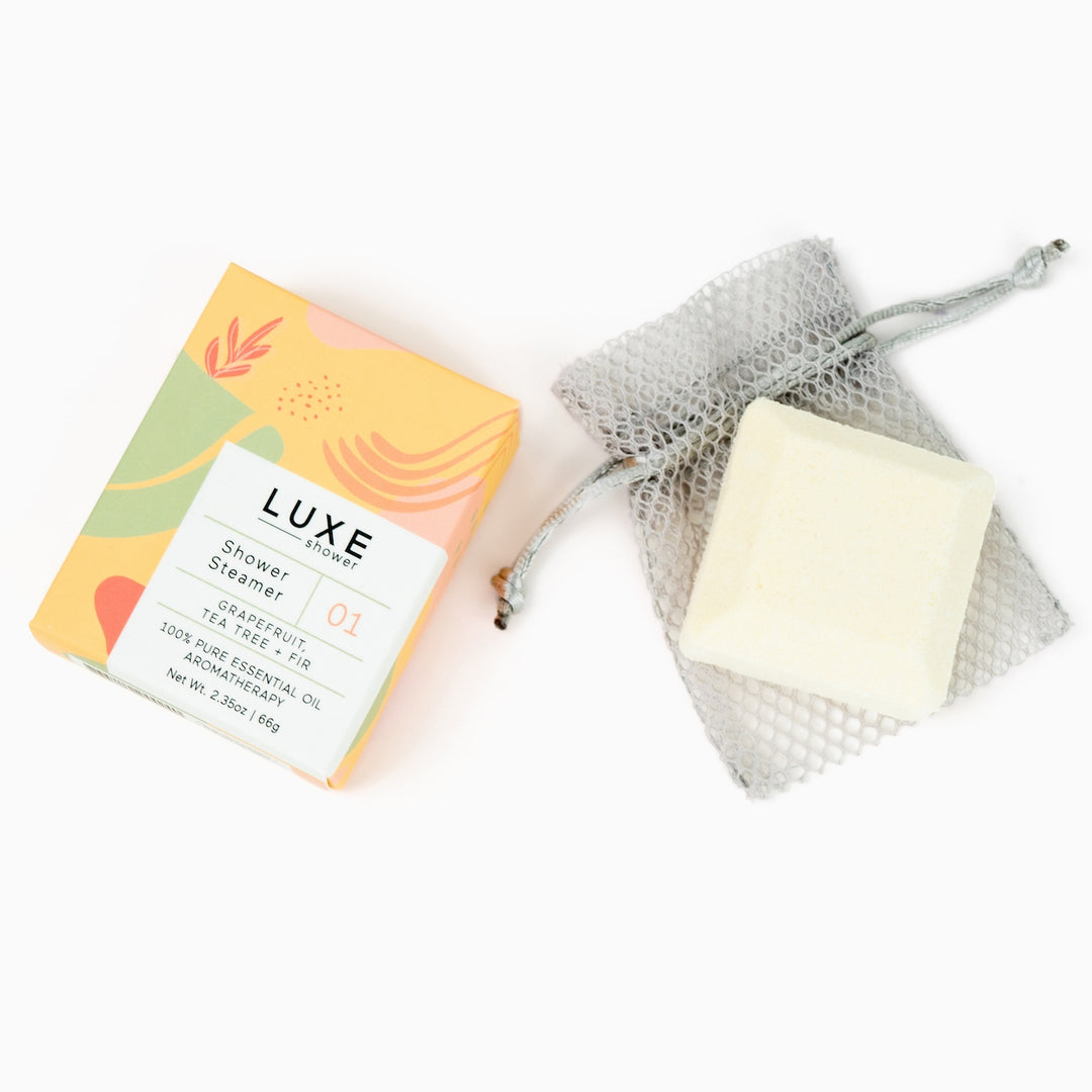 Luxe Grapefruit, Tea Tree + Fir Shower Steamer Fizzy Bomb