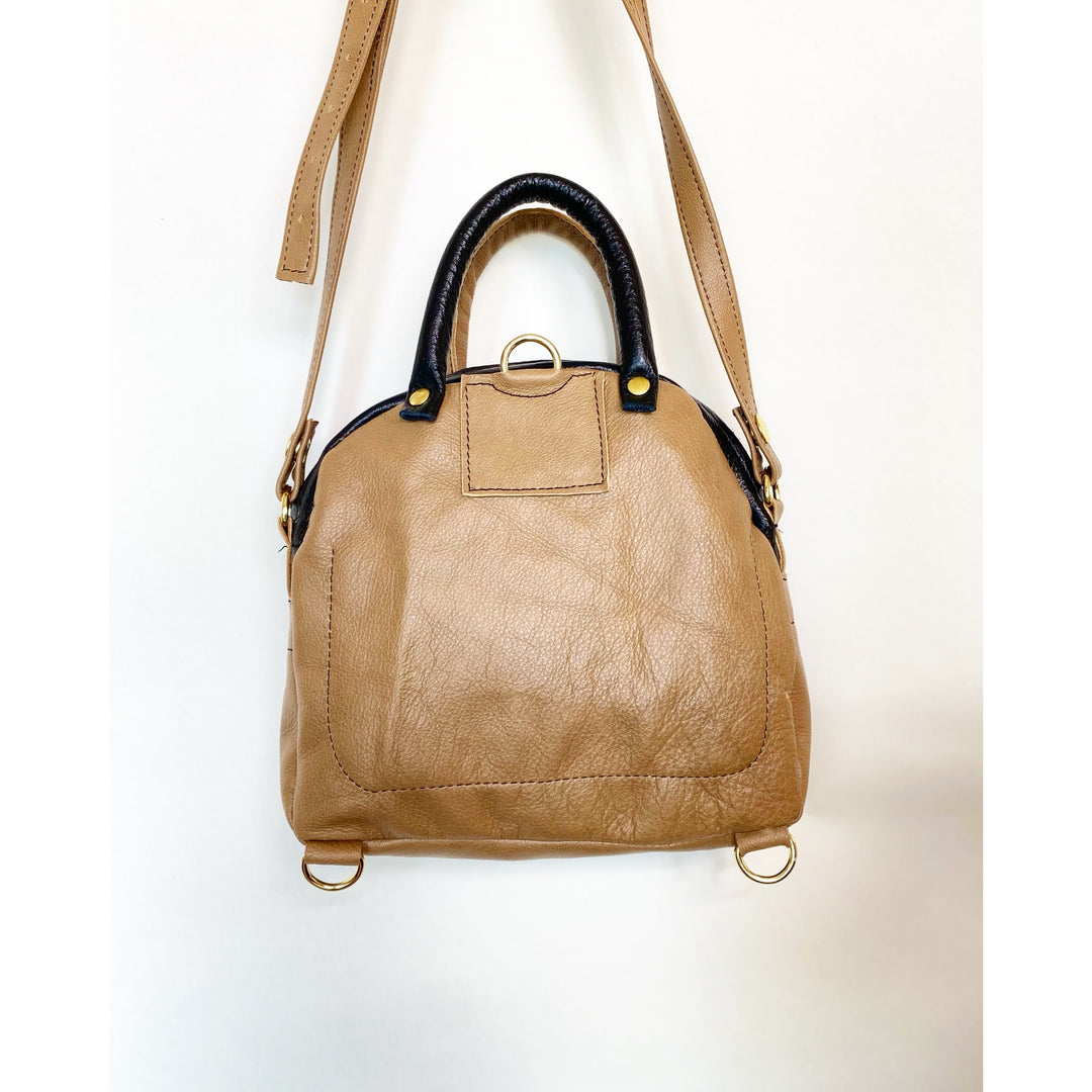 Crossbody Bowler Bag - Black-Eyed Susan Tan