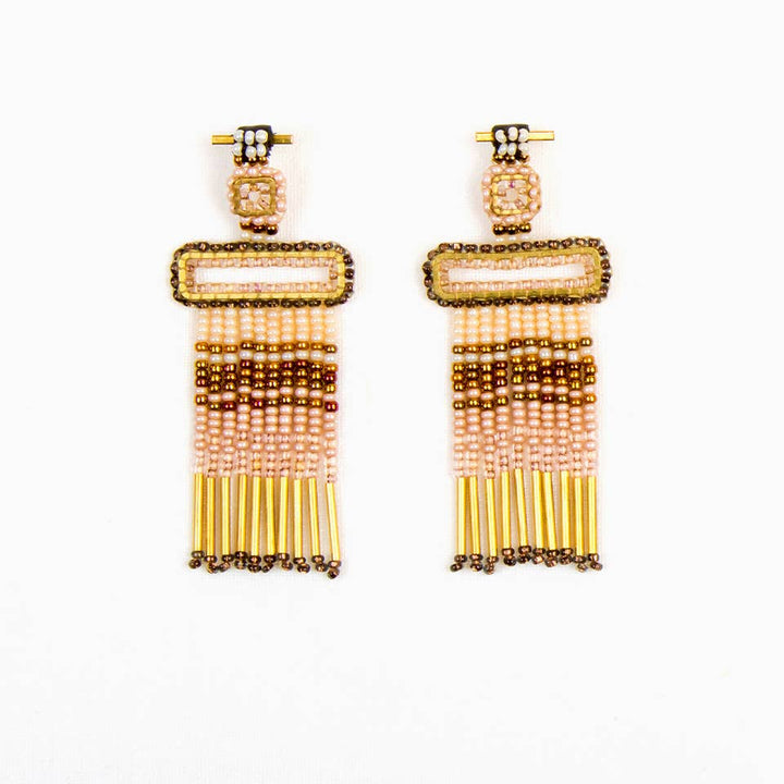 Beaded Fringe Post Earrings