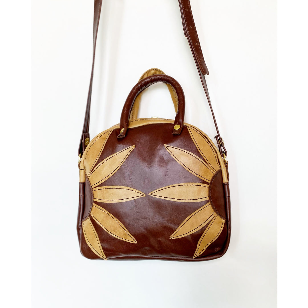 Crossbody Bowler Bag - Black-Eyed Susan Brown