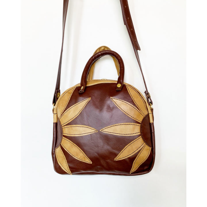 Crossbody Bowler Bag - Black-Eyed Susan Brown