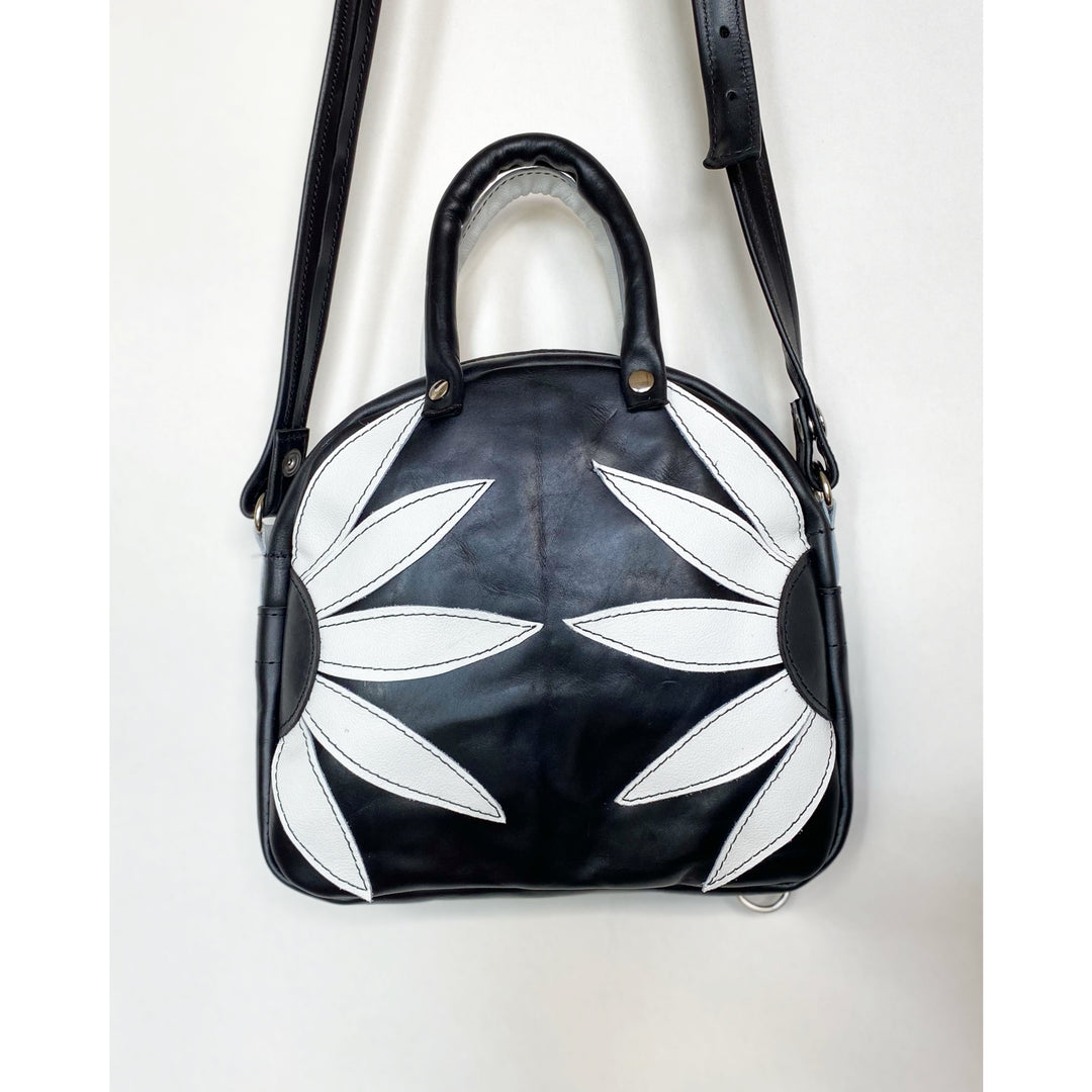 Crossbody Bowler Bag - Black-Eyed Susan Black