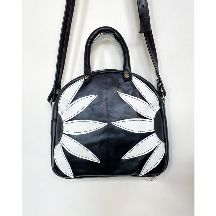Crossbody Bowler Bag - Black-Eyed Susan Black