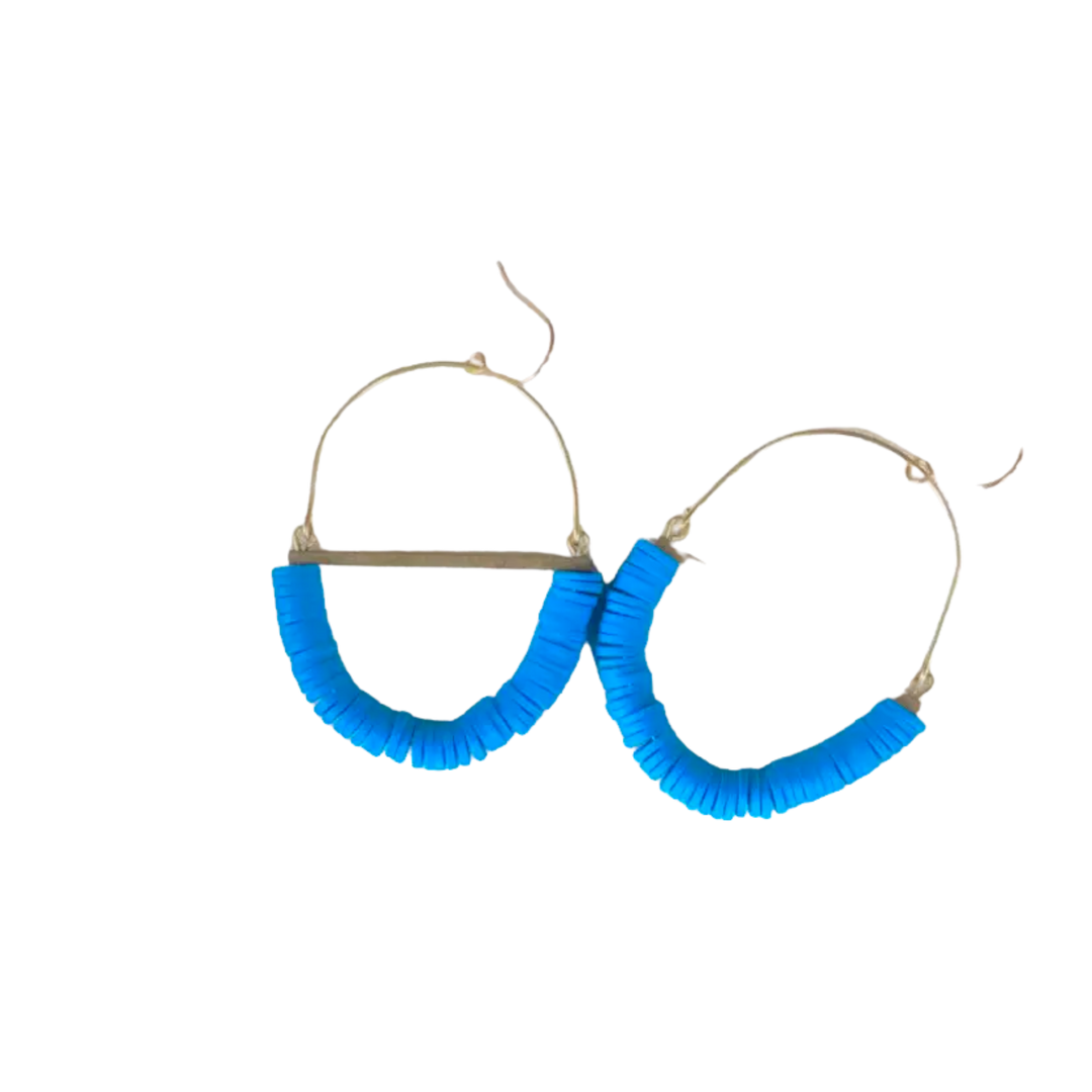 Terrain Beaded Hoop Earring