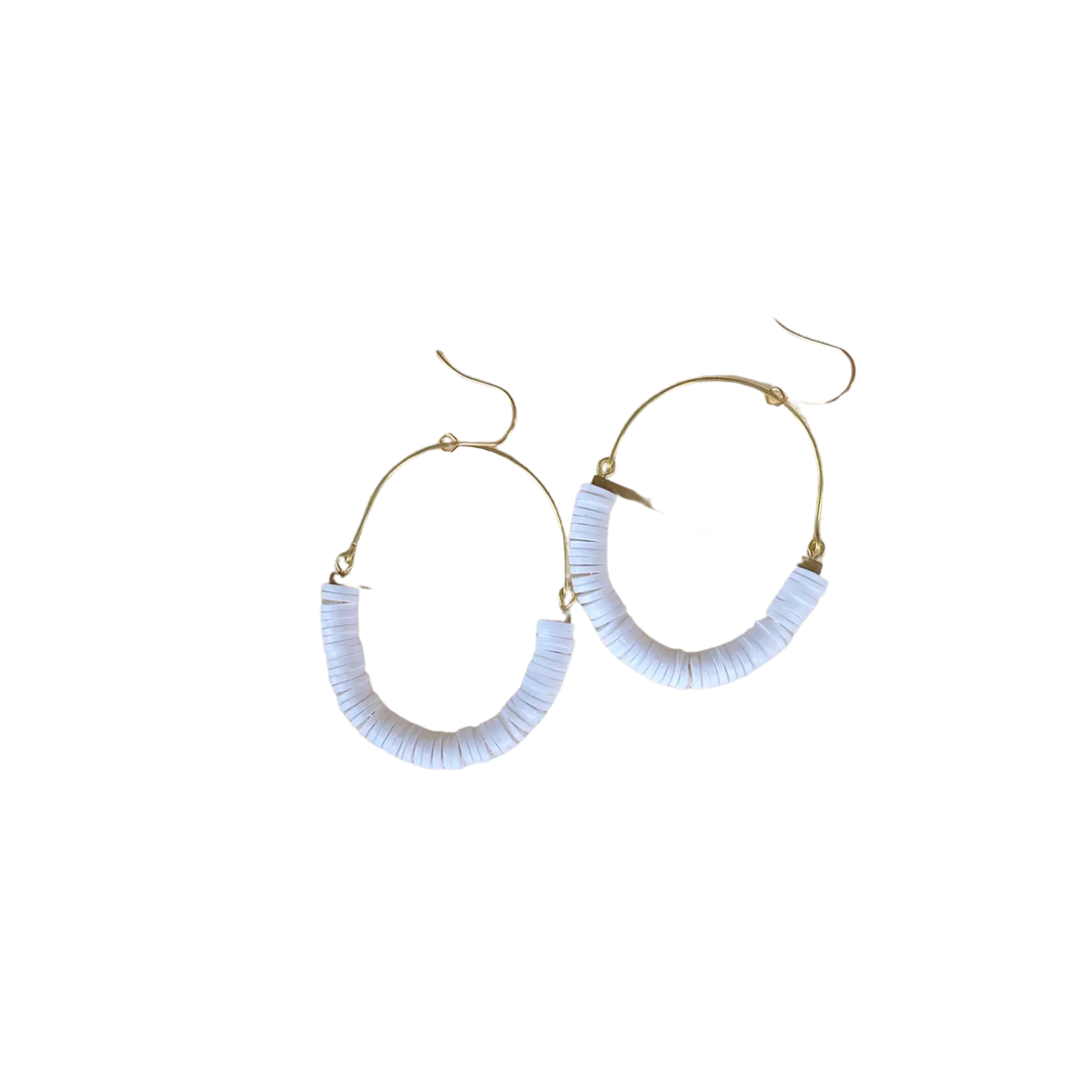 Terrain Beaded Hoop Earring