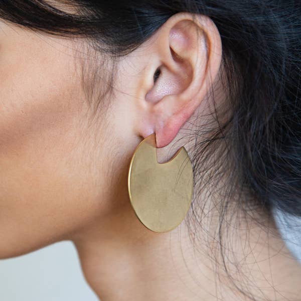 Geometric Circle Dangle Earrings