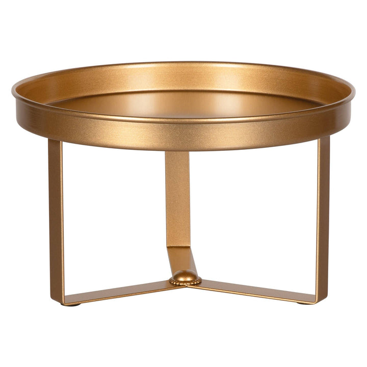 10 Inch Modern Metal Cake Stand with Geometric Legs