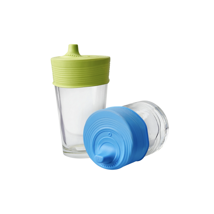 Stretchy Silicone Lids with Sippy Spout 2pk