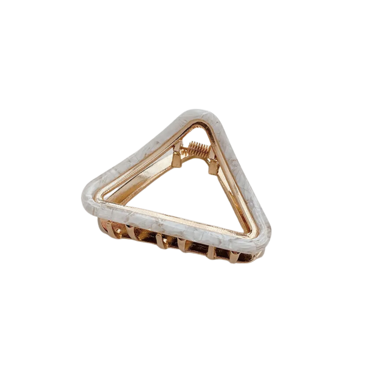 Triangle Acetate and Brass Claw Clip