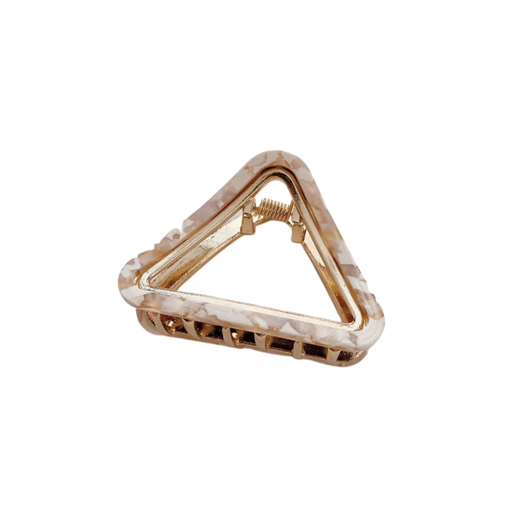 Triangle Acetate and Brass Claw Clip