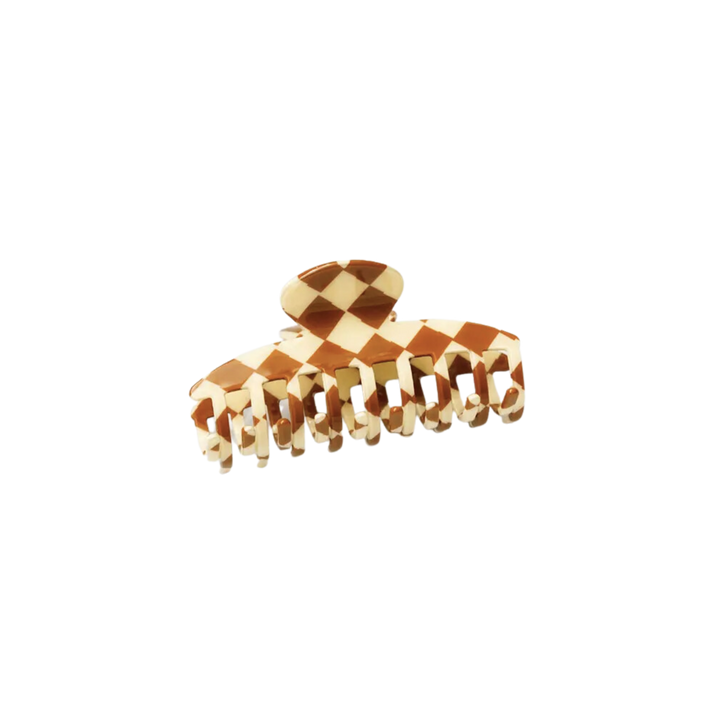 Large Checker Hair Claw Clip