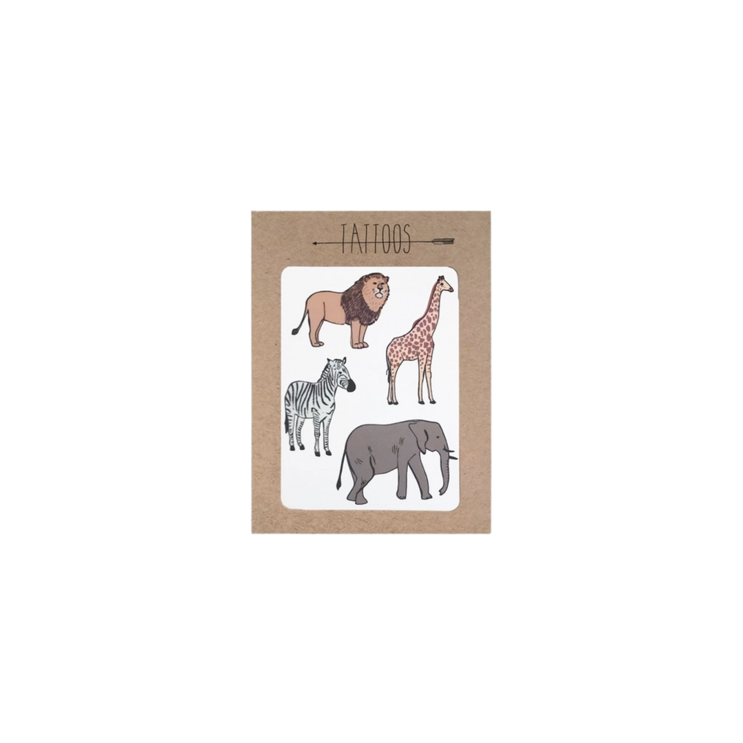 Safari Temporary Tattoos Pack