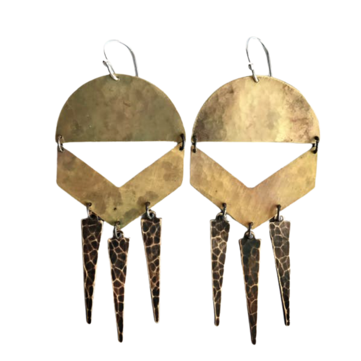 Brass Summer Chime Earrings