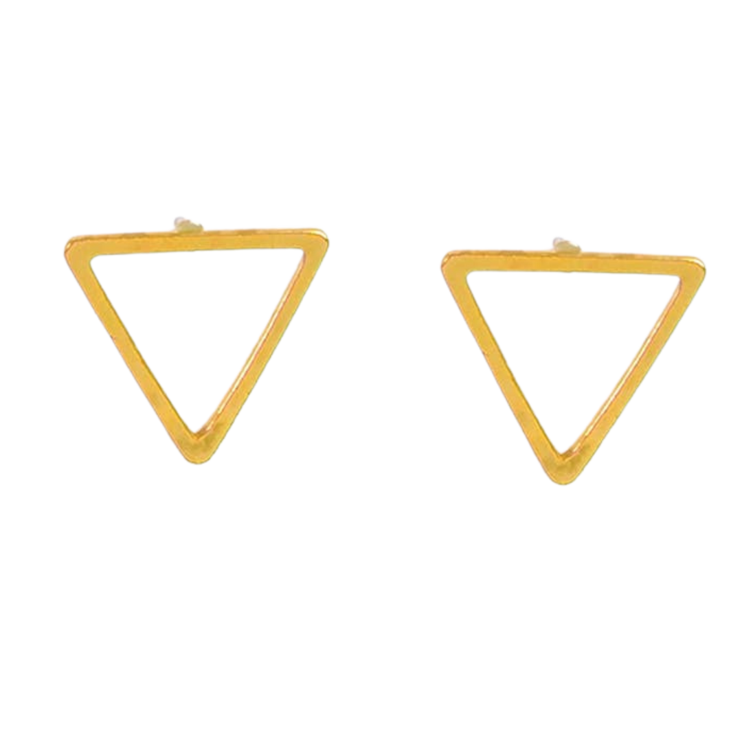 Open Triangle Post Earrings