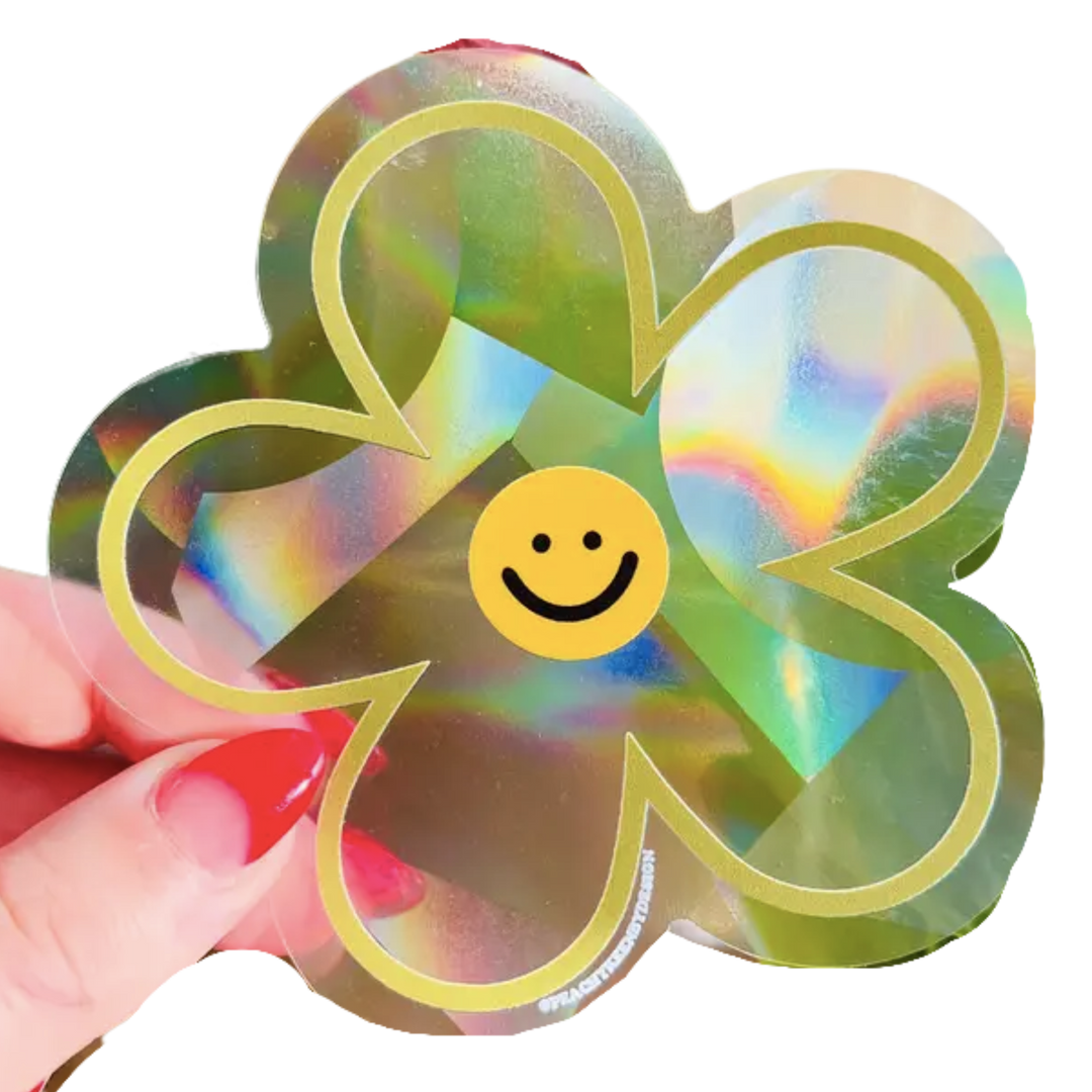Smiley Flowers 4" Suncatcher