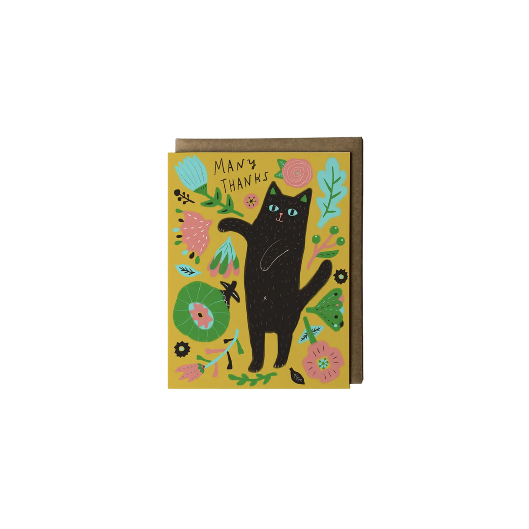 Kitty Many Thanks Greeting Card