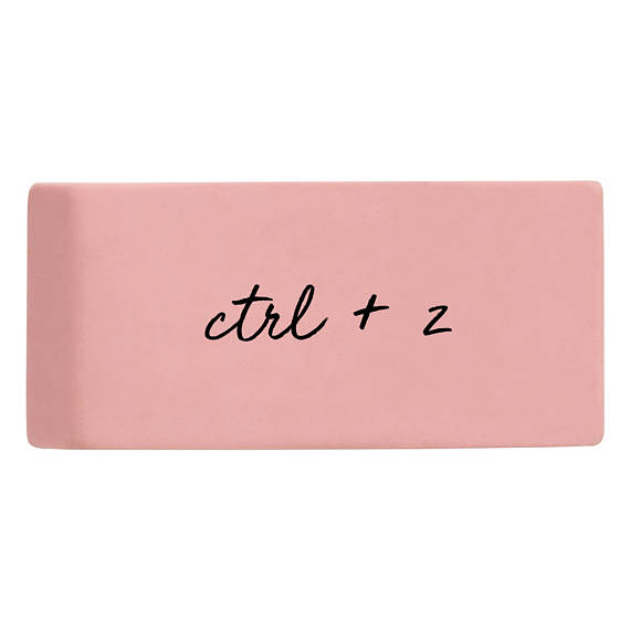 Ctrl + Z - Set of 3 Erasers