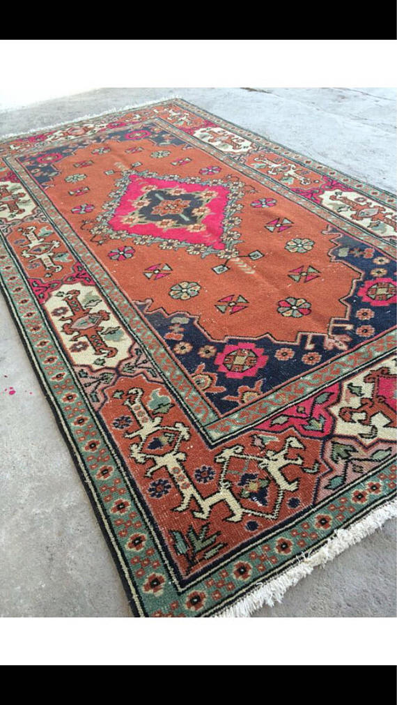 Vintage Handmade Turkish Rug $550