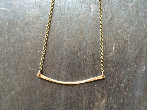 One Rung Brass Necklace