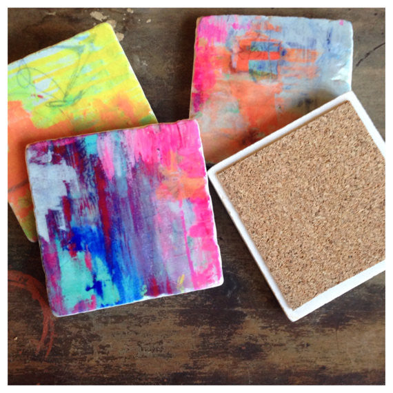 Painterly Coasters // Set of 4