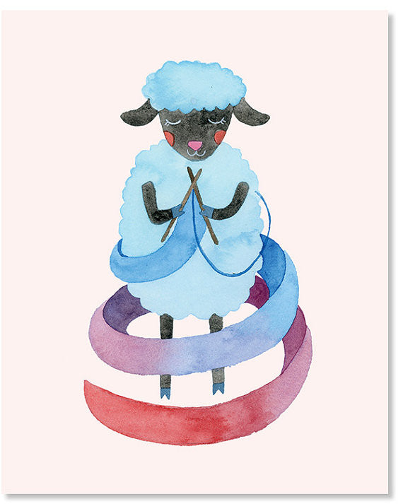 Sheep 8x10 Art Print