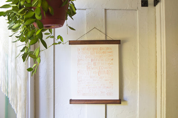 Wooden Poster Hanger - Walnut 11 inches
