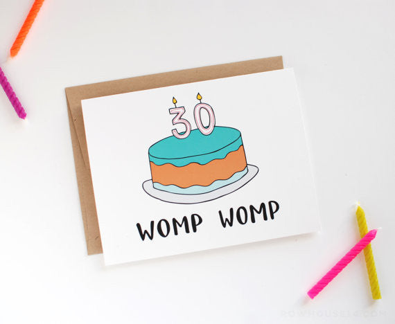 30th Birthday Card Greeting Card