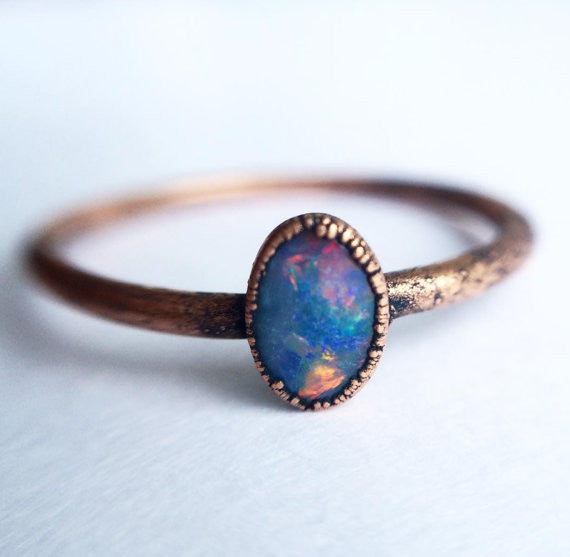 Opal Birthstone Ring