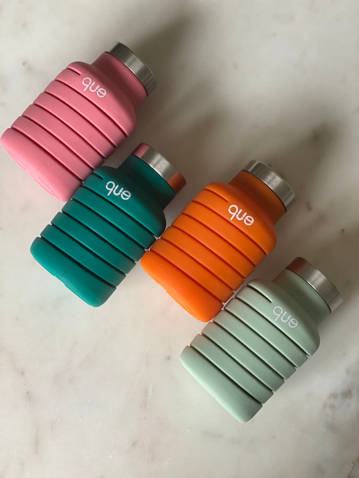 Que Collapsable Water Bottle 20oz