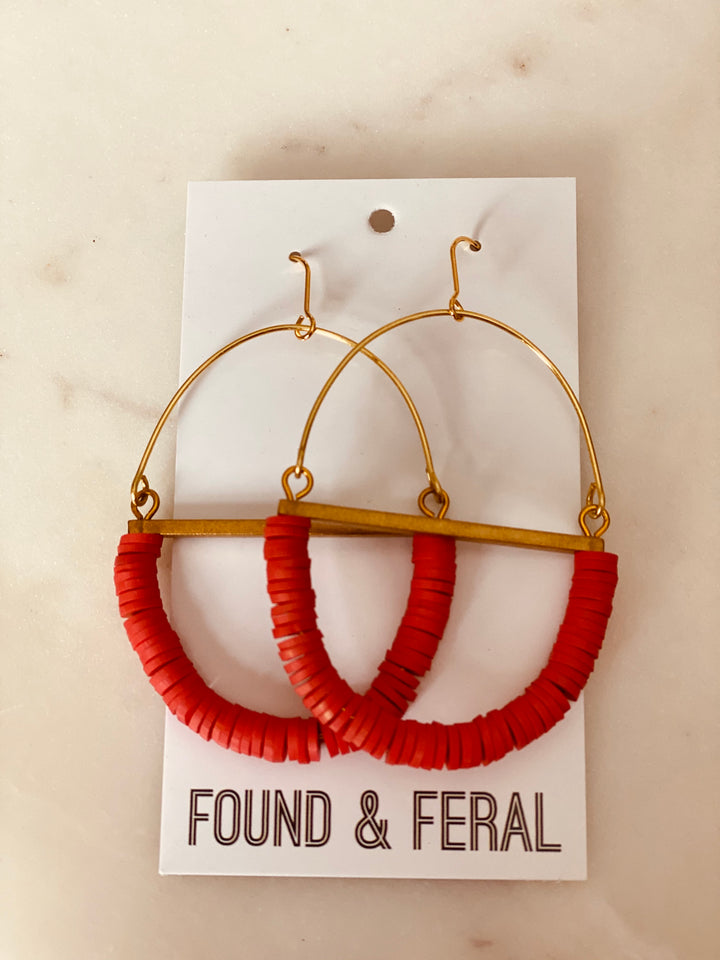 Terrain Beaded Hoop Earring