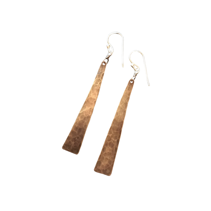 Brass Taper Strip Earrings