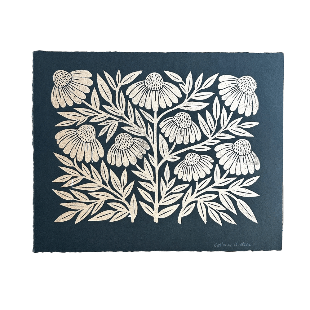 Hand Block Printed Art Print - No. 1570