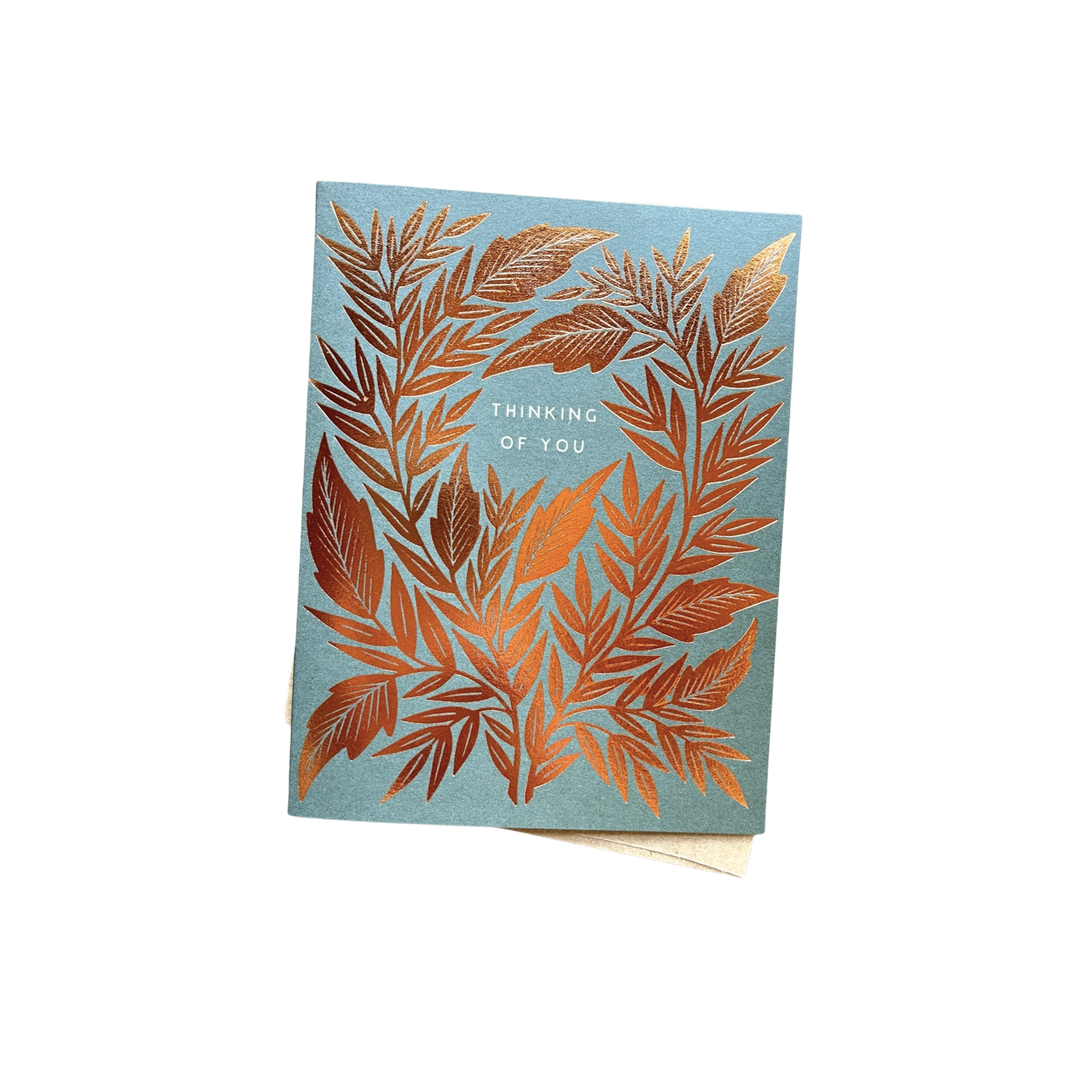 "Thinking Of You" Foil Stamped Greeting Card