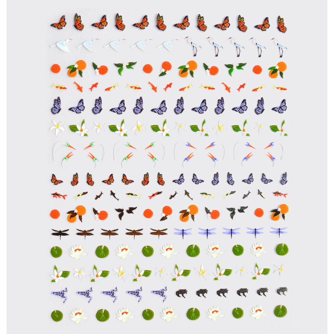 Nail Art Stickers - Lily Pond