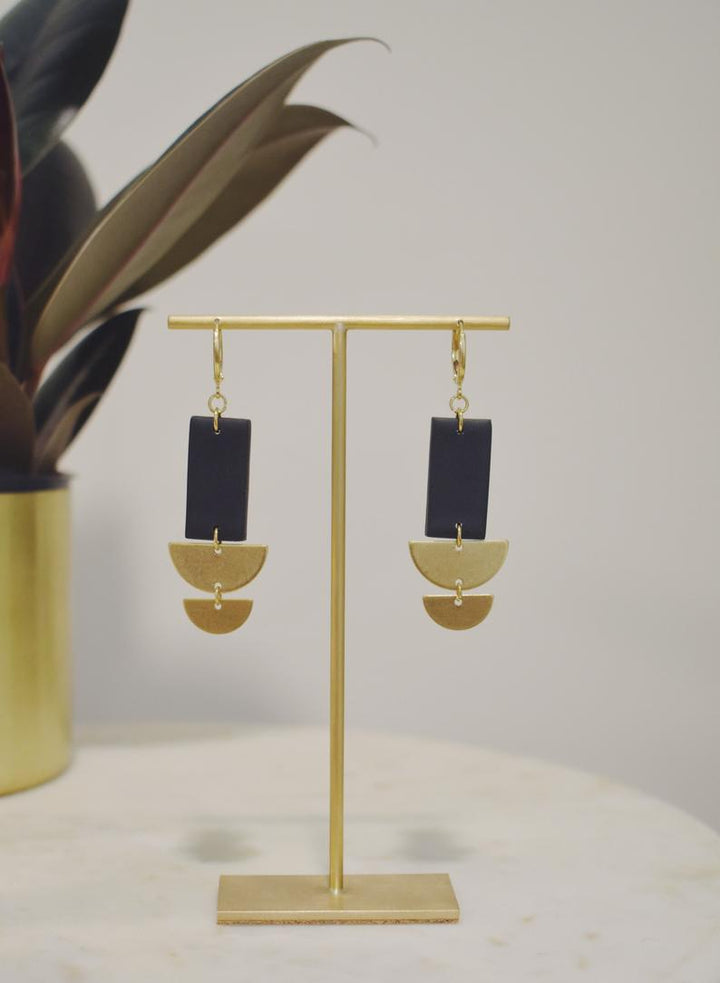 Marion Brass & Clay Earrings