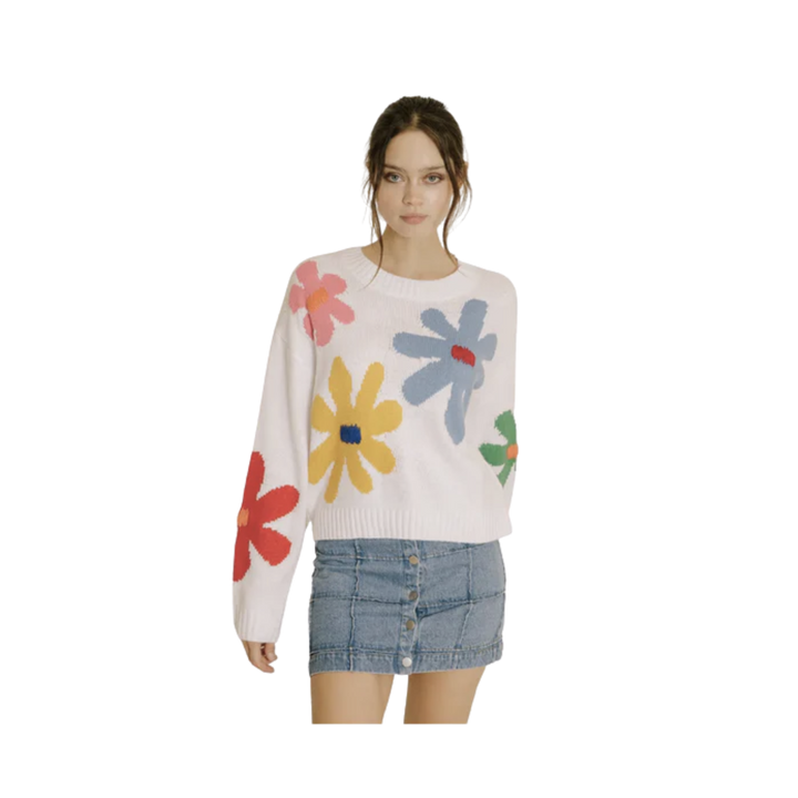 Large Daisy Knit Sweater