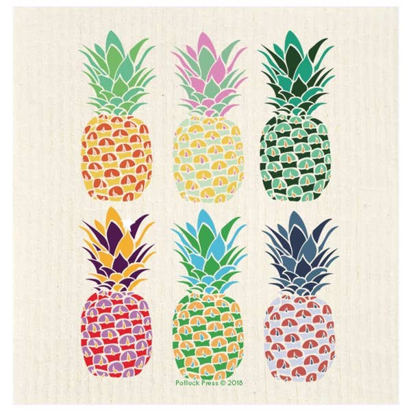 Multi Pineapple Swedish Dishcloth