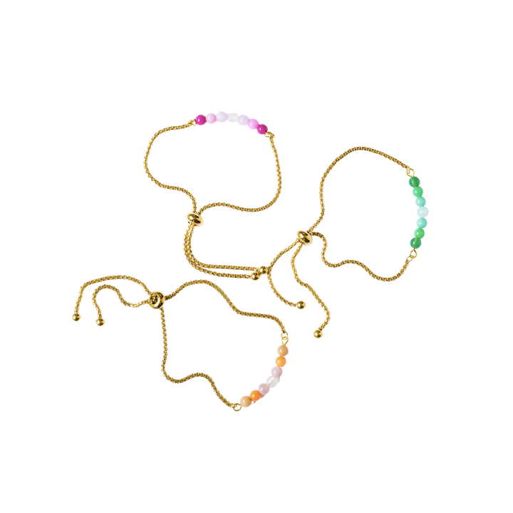 Adjustable Gold Plated Bolo Chain Bracelet