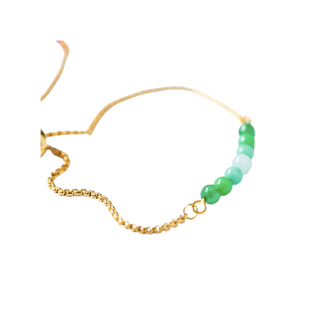 Adjustable Gold Plated Bolo Chain Bracelet