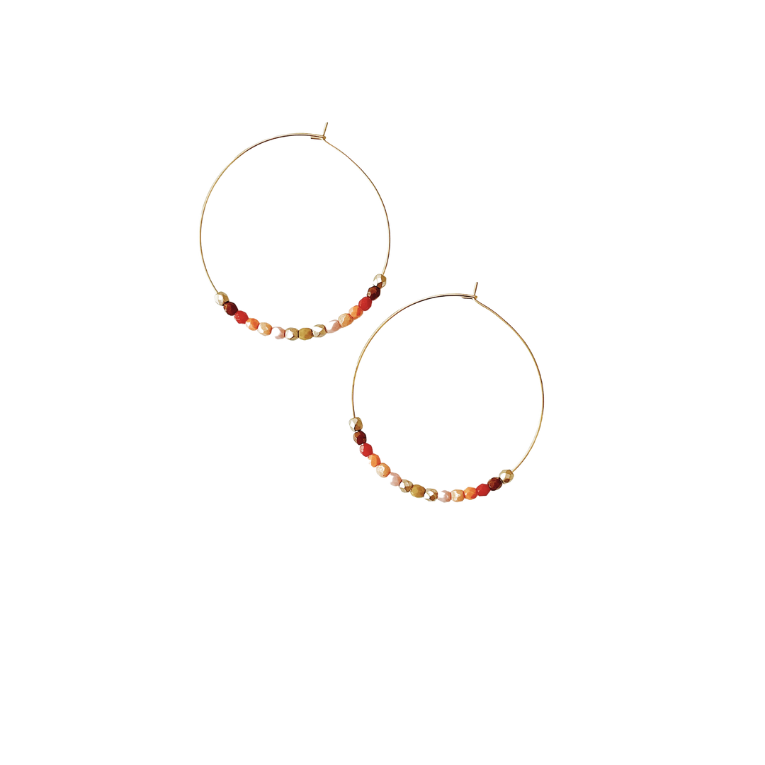 Big Beaded Hoops