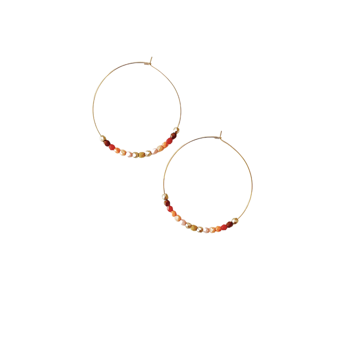 Big Beaded Hoops