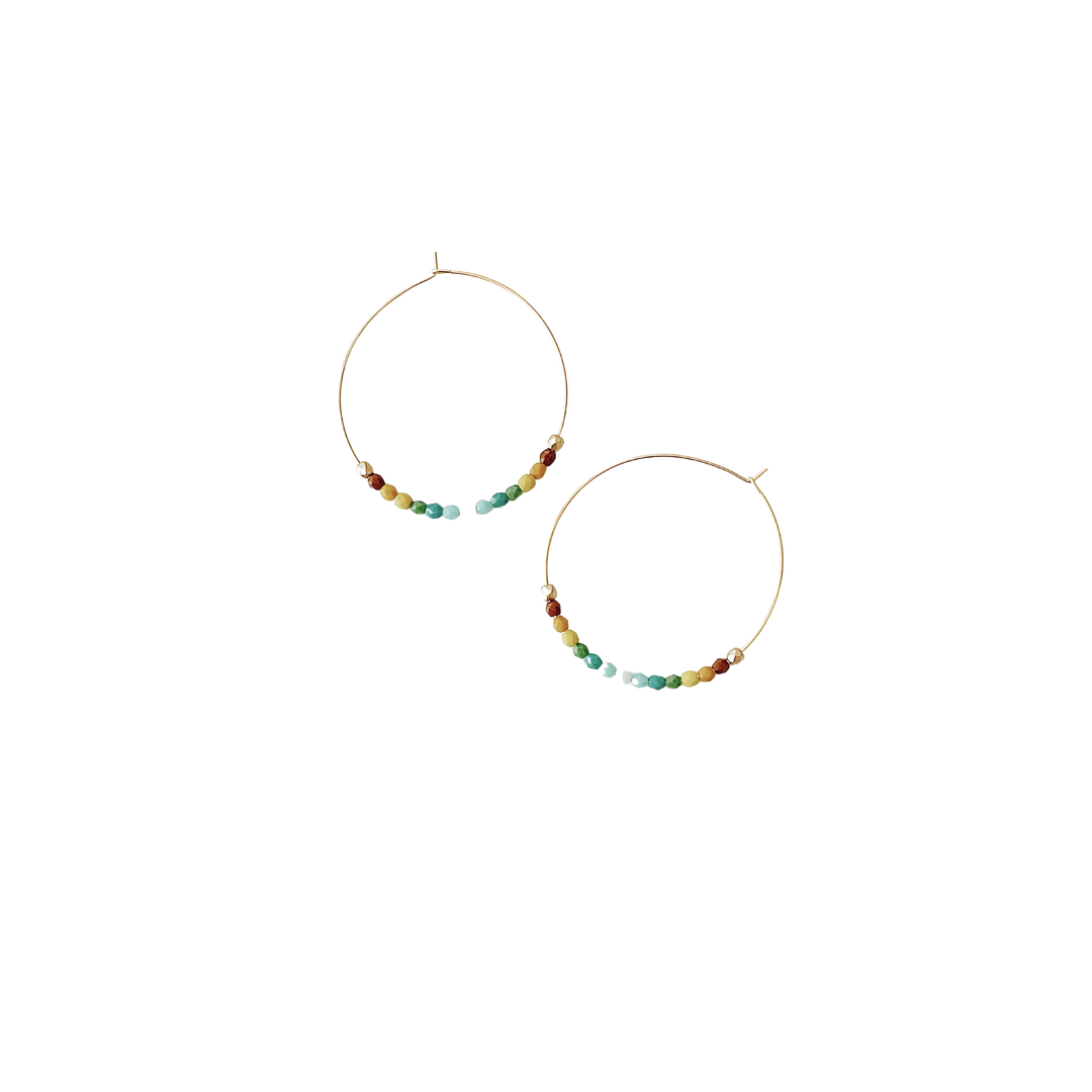 Big Beaded Hoops
