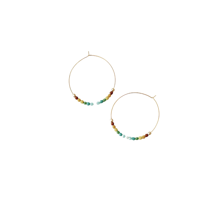 Big Beaded Hoops